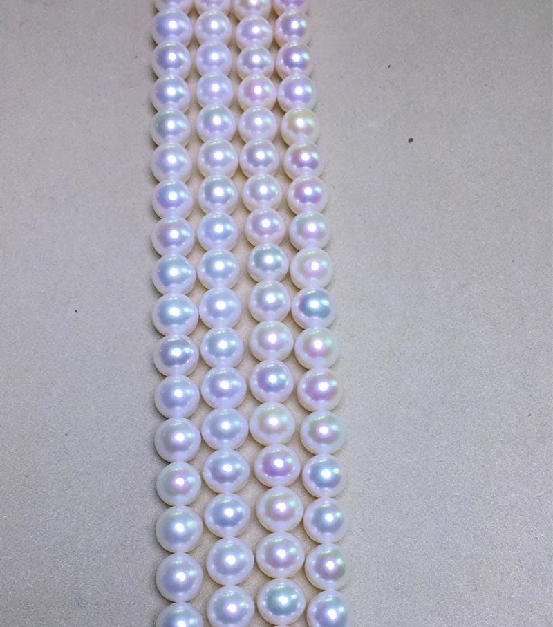 6A 3-12mm Round freshwater pearl strands
