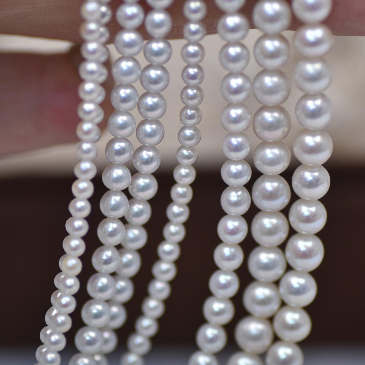5A 2-12mm Round freshwater pearl strands