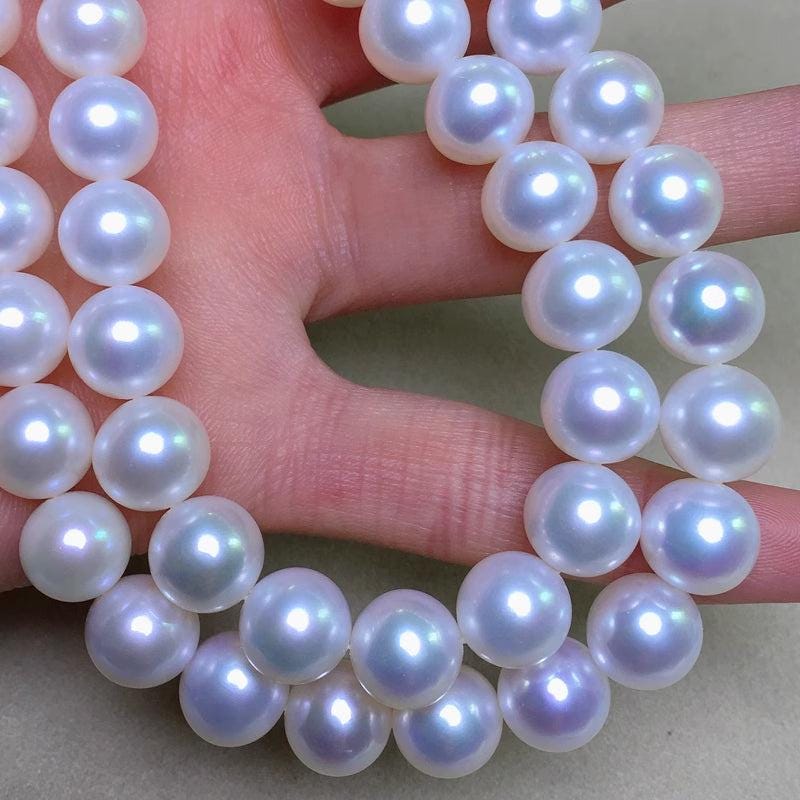 6A 3-12mm Round freshwater pearl strands