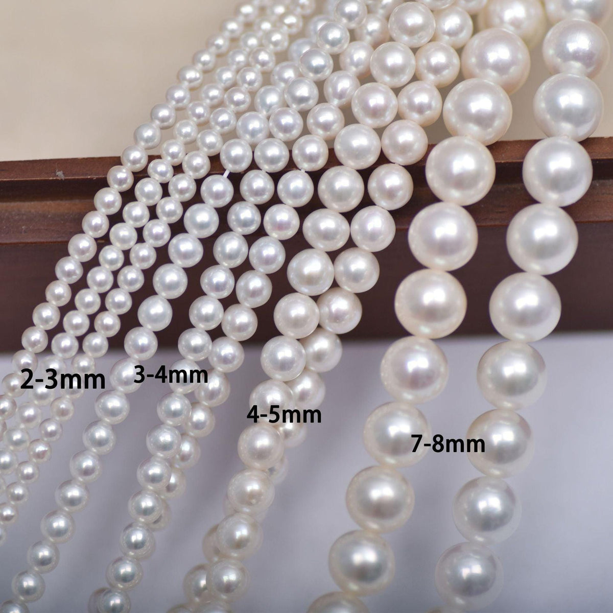 5A 2-12mm Round freshwater pearl strands