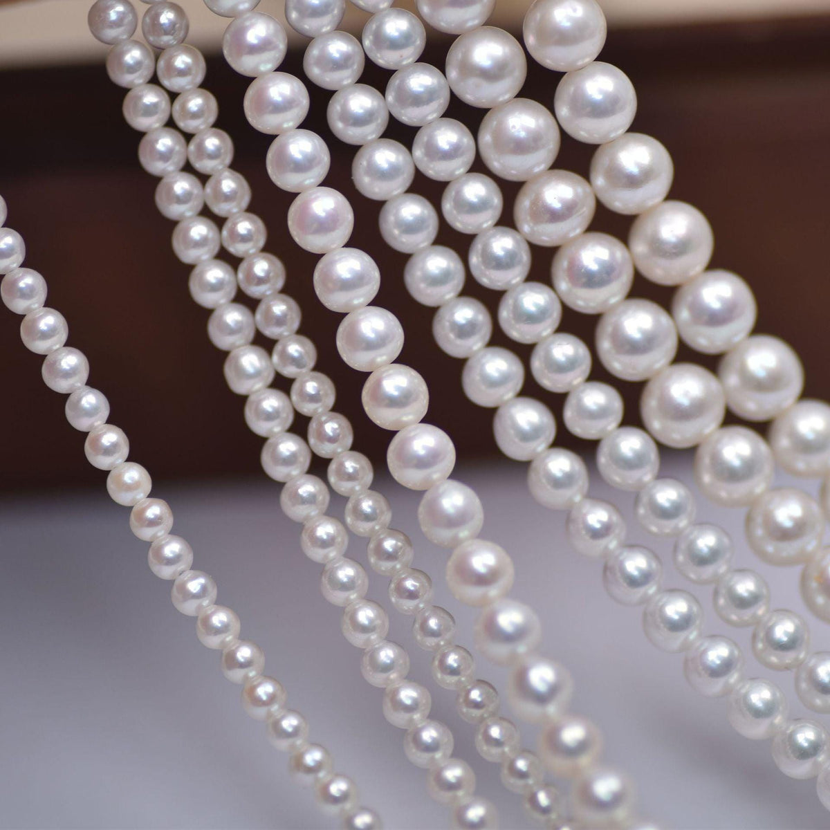 5A 2-12mm Round freshwater pearl strands