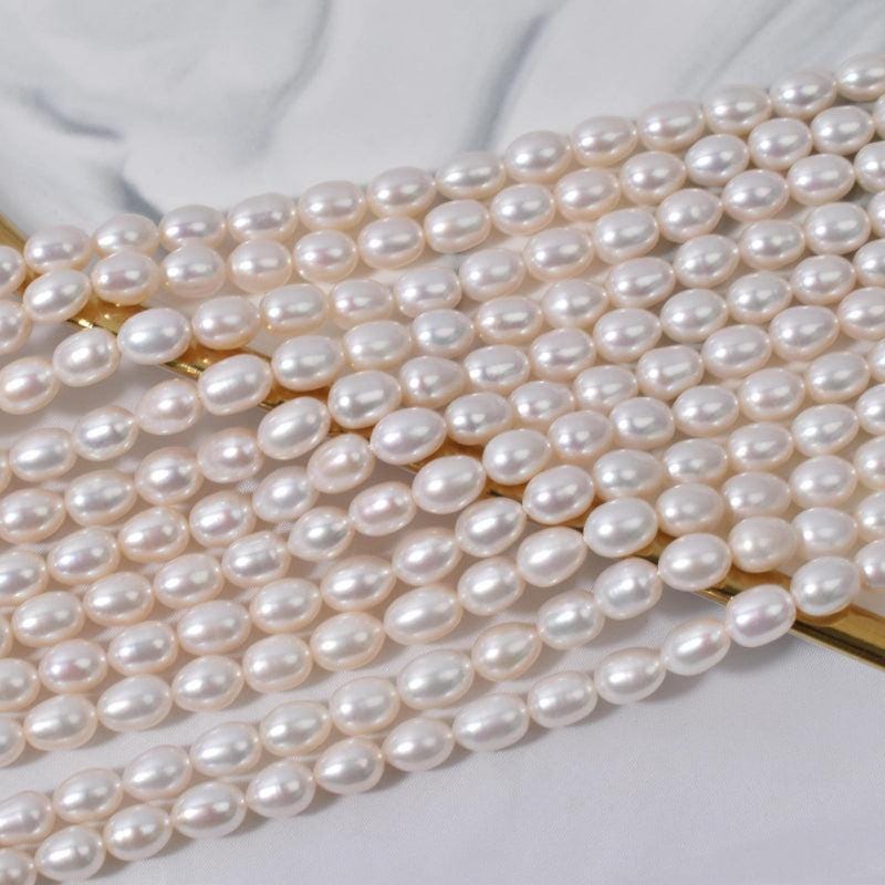 5A 2-9mm Natural freshwater rice pearls