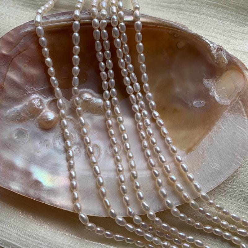 5A 2-9mm Natural freshwater rice pearls