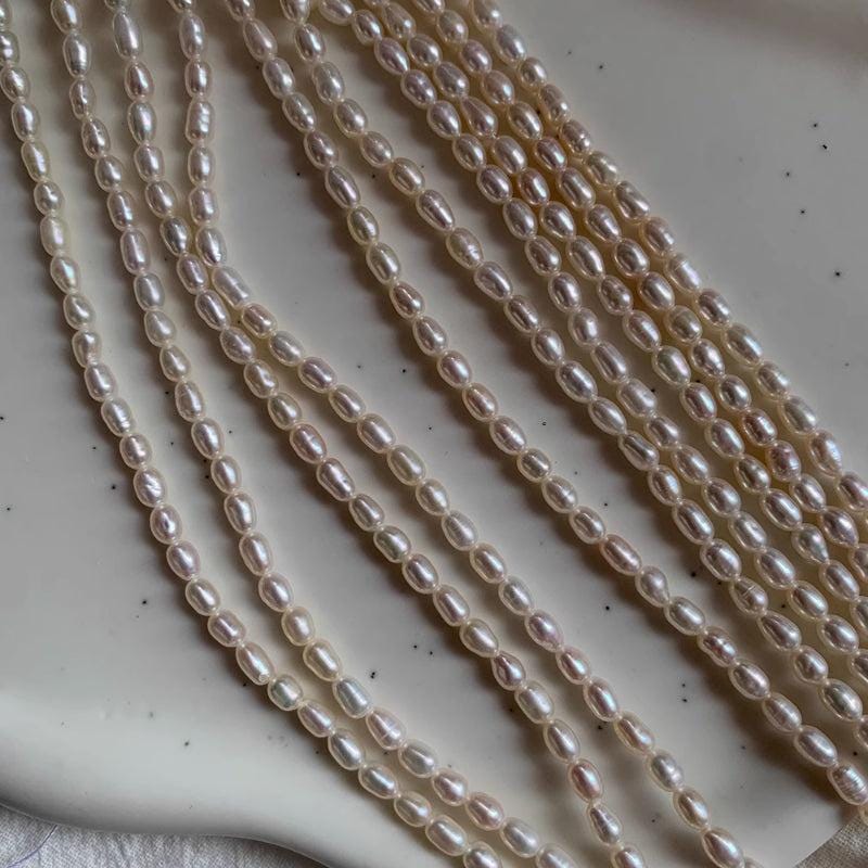 5A 2-9mm Natural freshwater rice pearls