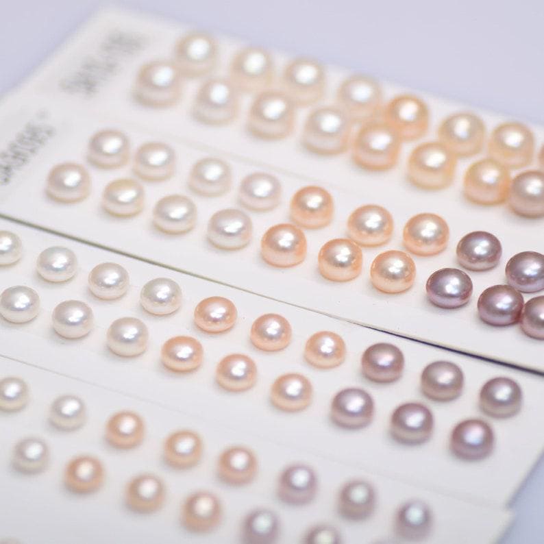 5A 5-10mm Mixed Color Button Pearls