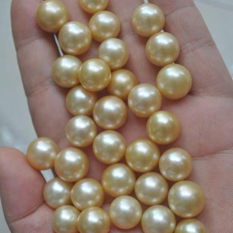 5A 1pc 7-13mm freshwater Light gold pearls