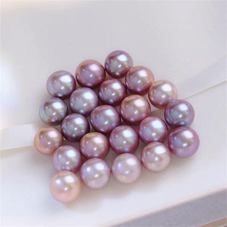 4A 1pc 7-13mm freshwater Pink Purplish pearls