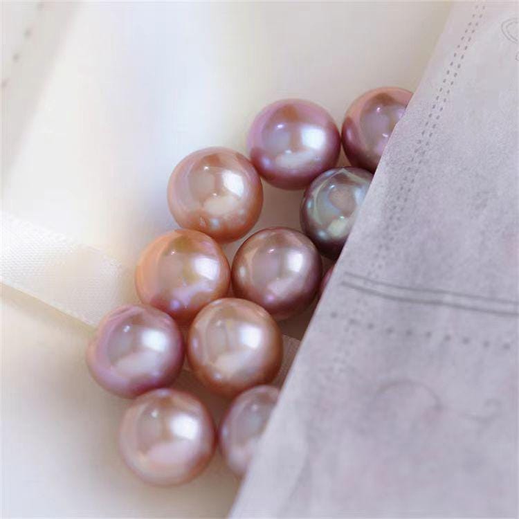 4A 1pc 7-13mm freshwater Pink Purplish pearls