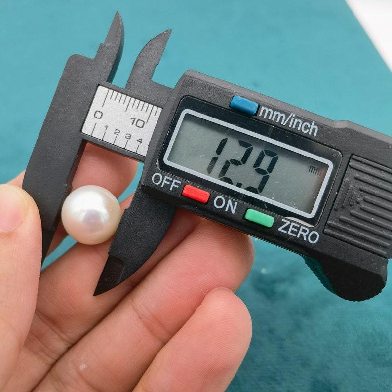 12-13mm 1pc Large Round Freshwater Pearl