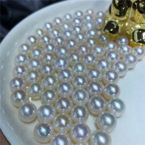 4A 1pc 3-13mm White light Pink light Purple Round Loose Freshwater Pearl
