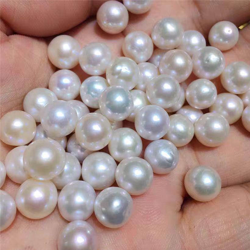 4A 1pc 3-13mm White light Pink light Purple Round Loose Freshwater Pearl