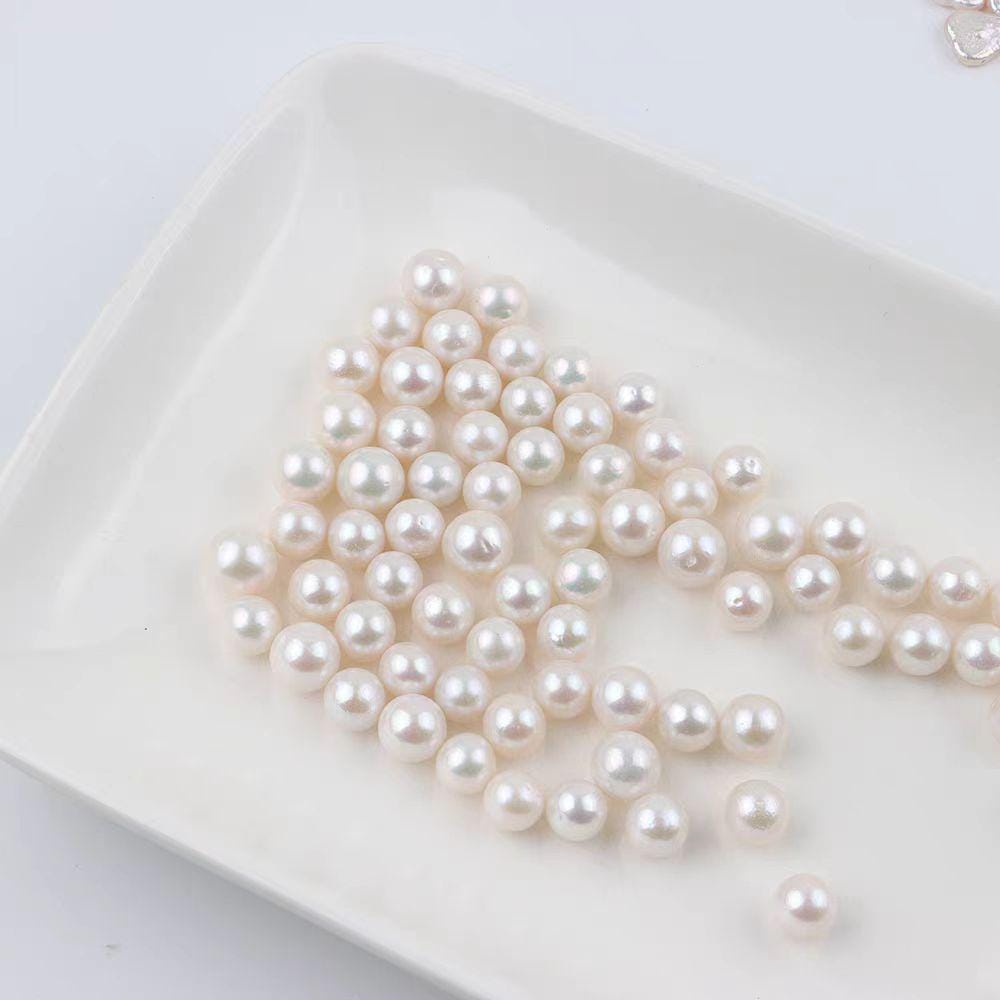 3A 3-12mm loose pearl, white round freshwater pearls, wholesale pearls, loose pearl, 1pc