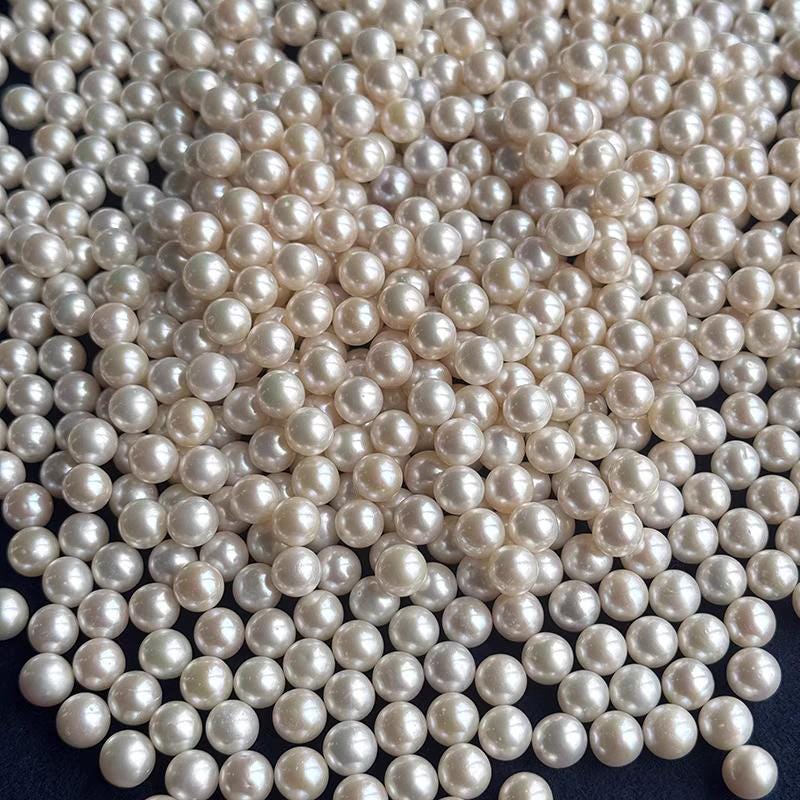 3A 3-12mm loose pearl, white round freshwater pearls, wholesale pearls, loose pearl, 1pc