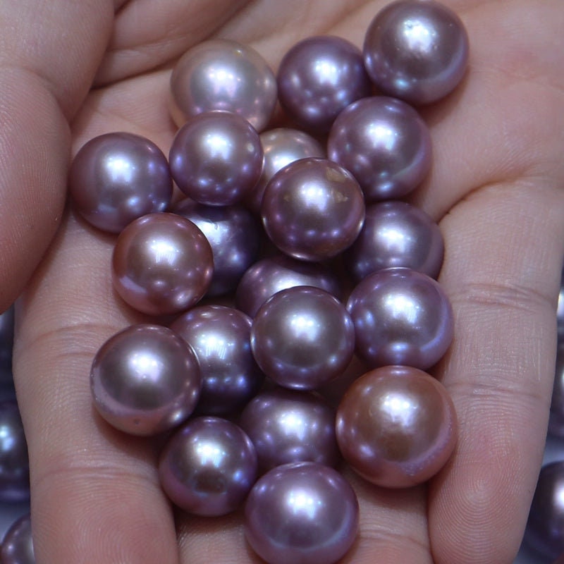 4A 1pc 7-13mm freshwater dark purple dark pink pearls