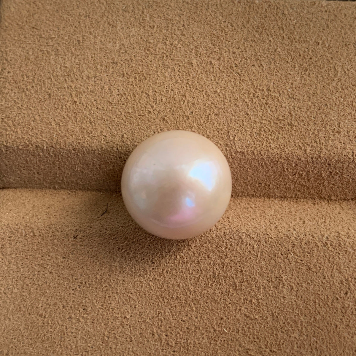 4A 1pc 13-14mm White Round Loose Freshwater Pearl