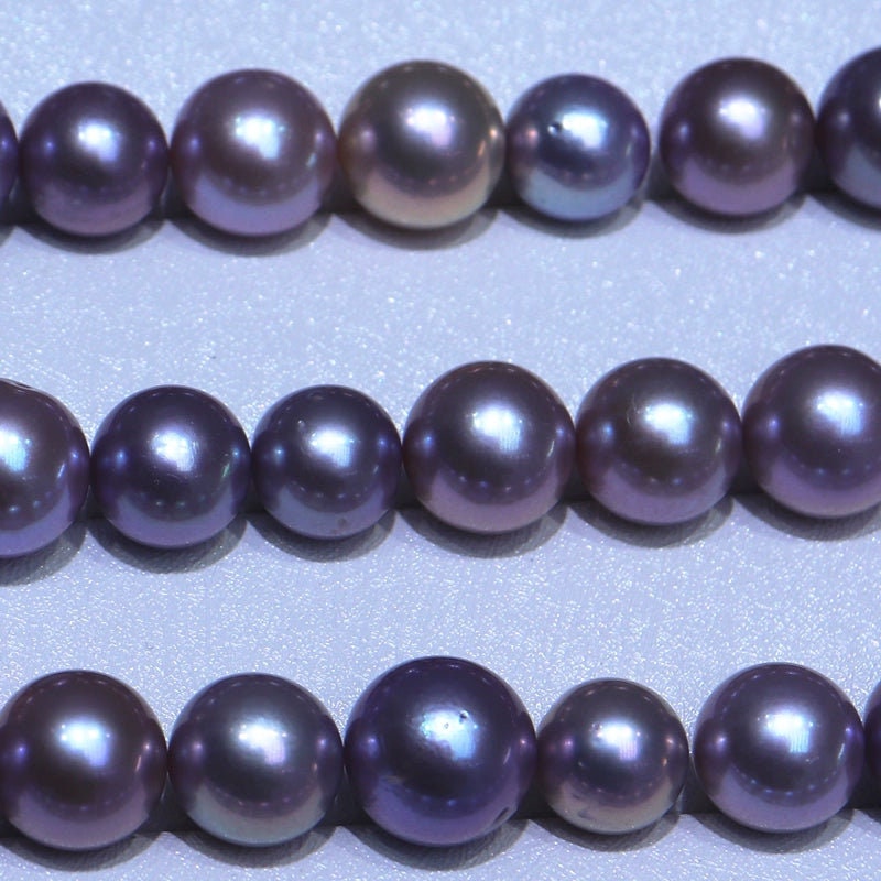 4A 1pc 7-13mm freshwater dark purple dark pink pearls