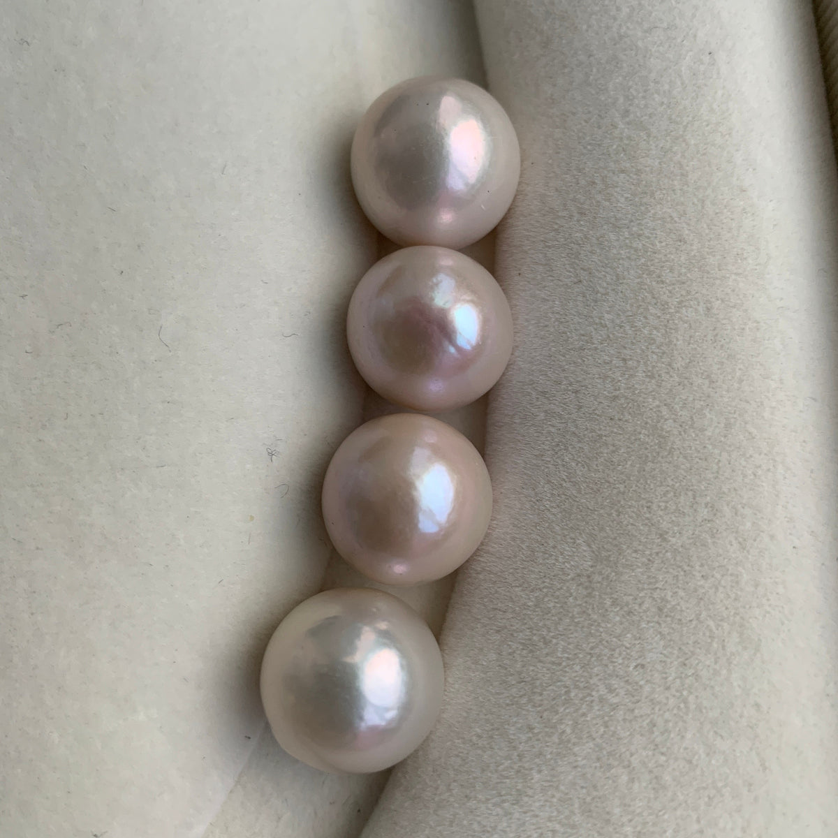 4A 1pc 13-14mm White Round Loose Freshwater Pearl