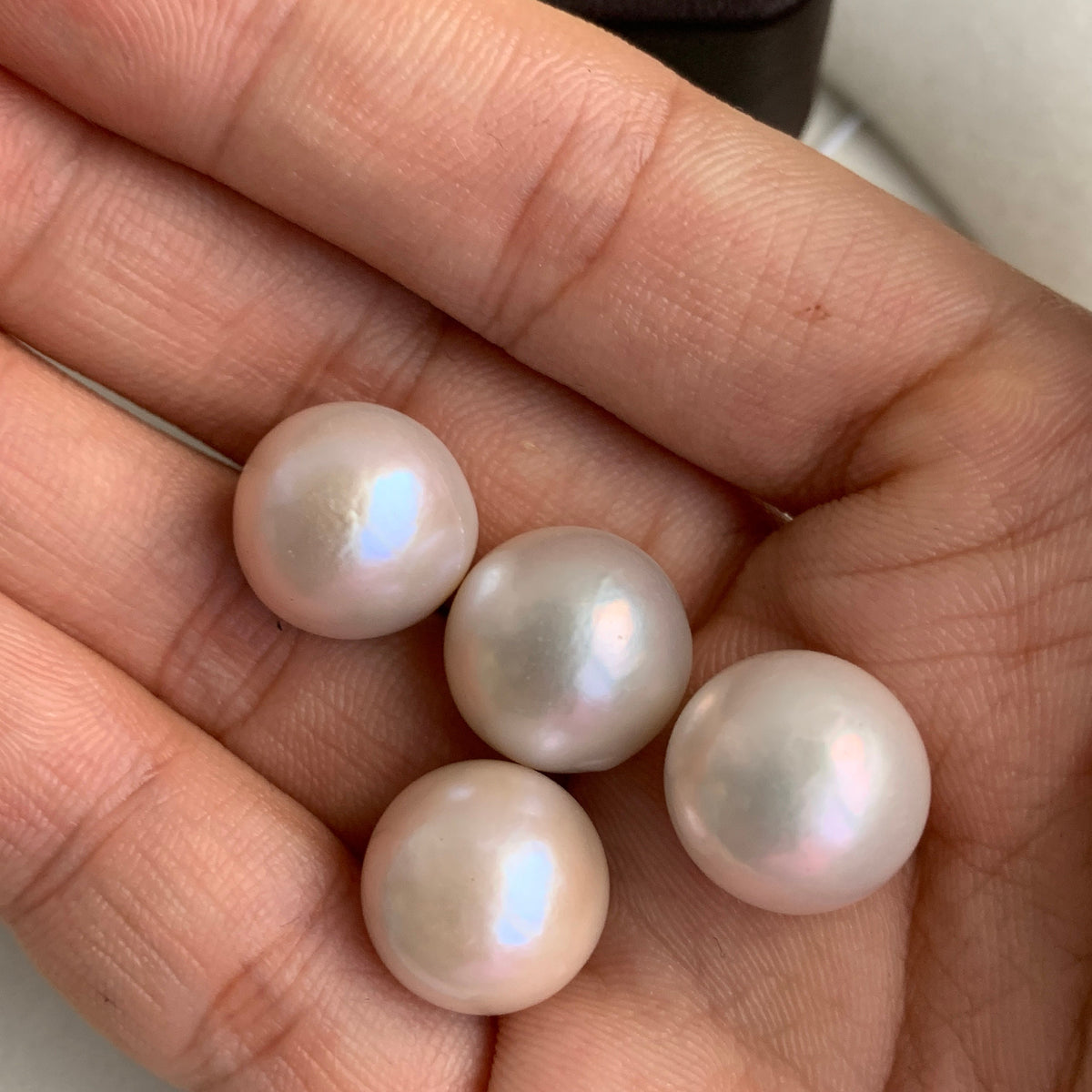 4A 1pc 13-14mm White Round Loose Freshwater Pearl