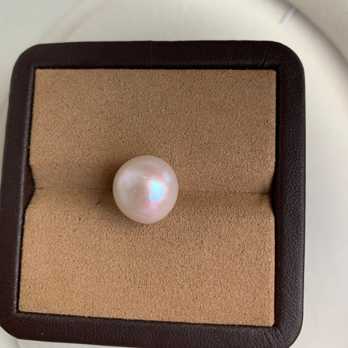 4A 1pc 13-14mm White Round Loose Freshwater Pearl