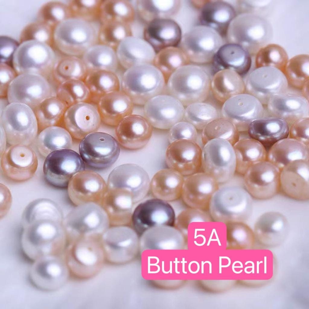 5A 1pc 3-13mm Half-Drilled Button Pearls