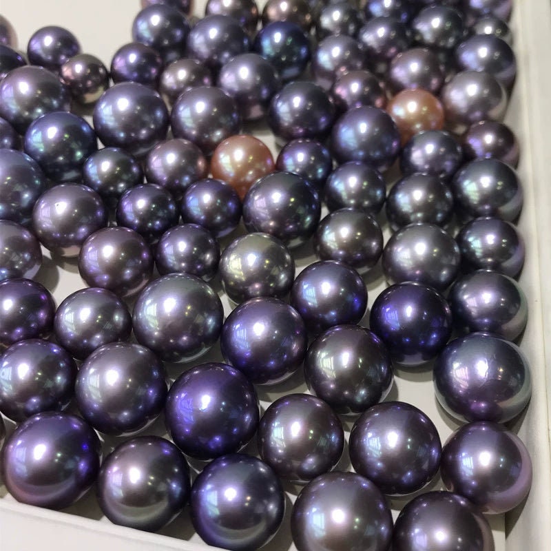 5A 1pc 7-13mm freshwater dark purple dark pink pearls