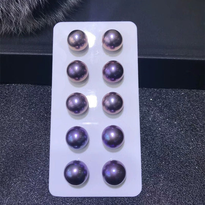 5A 1pc 7-13mm freshwater dark purple dark pink pearls