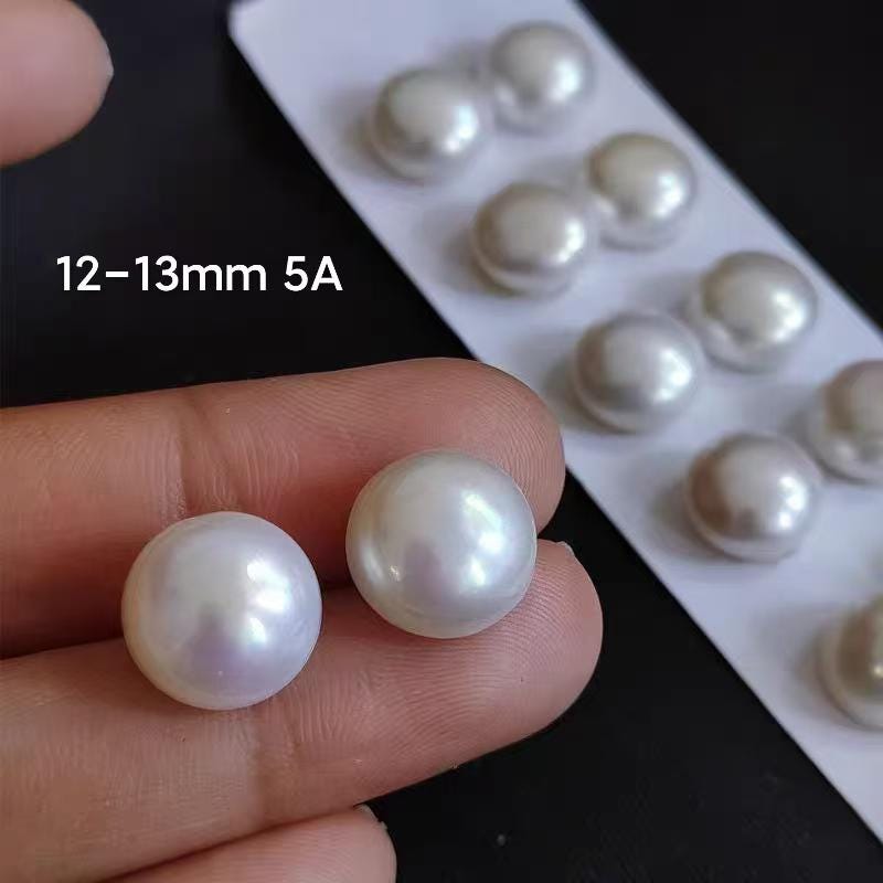 5A 1pc 3-13mm Half-Drilled Button Pearls