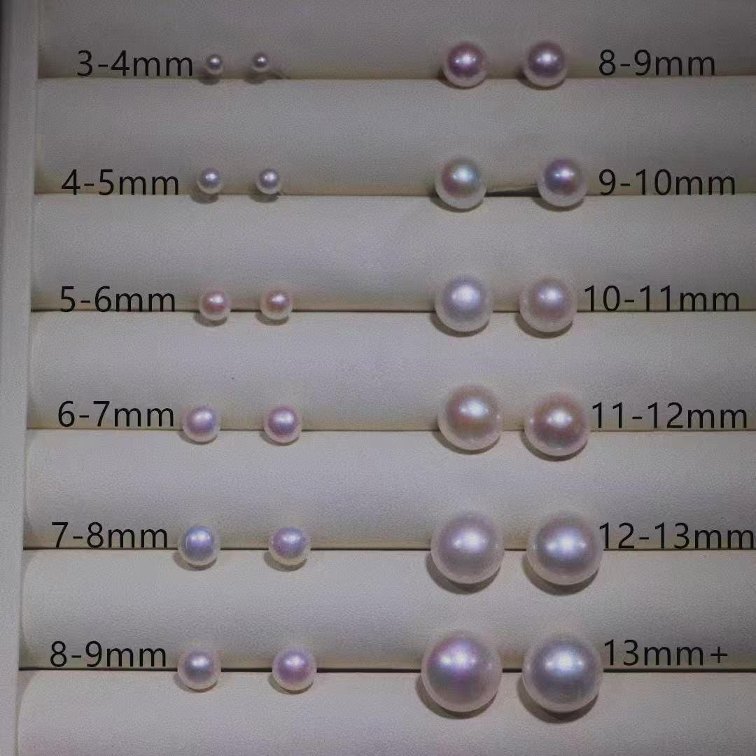 5A 1pc 3-13mm Half-Drilled Button Pearls