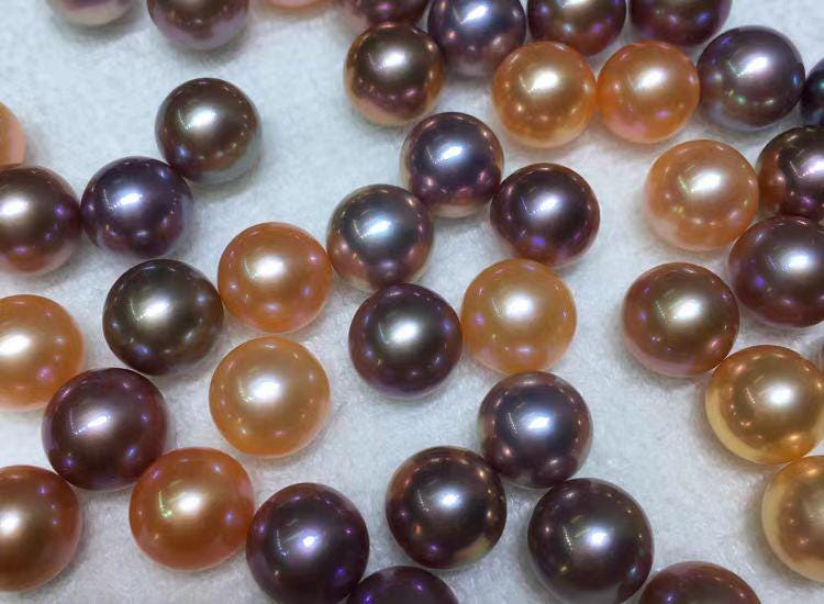 5A 1pc 7-13mm freshwater dark purple dark pink pearls