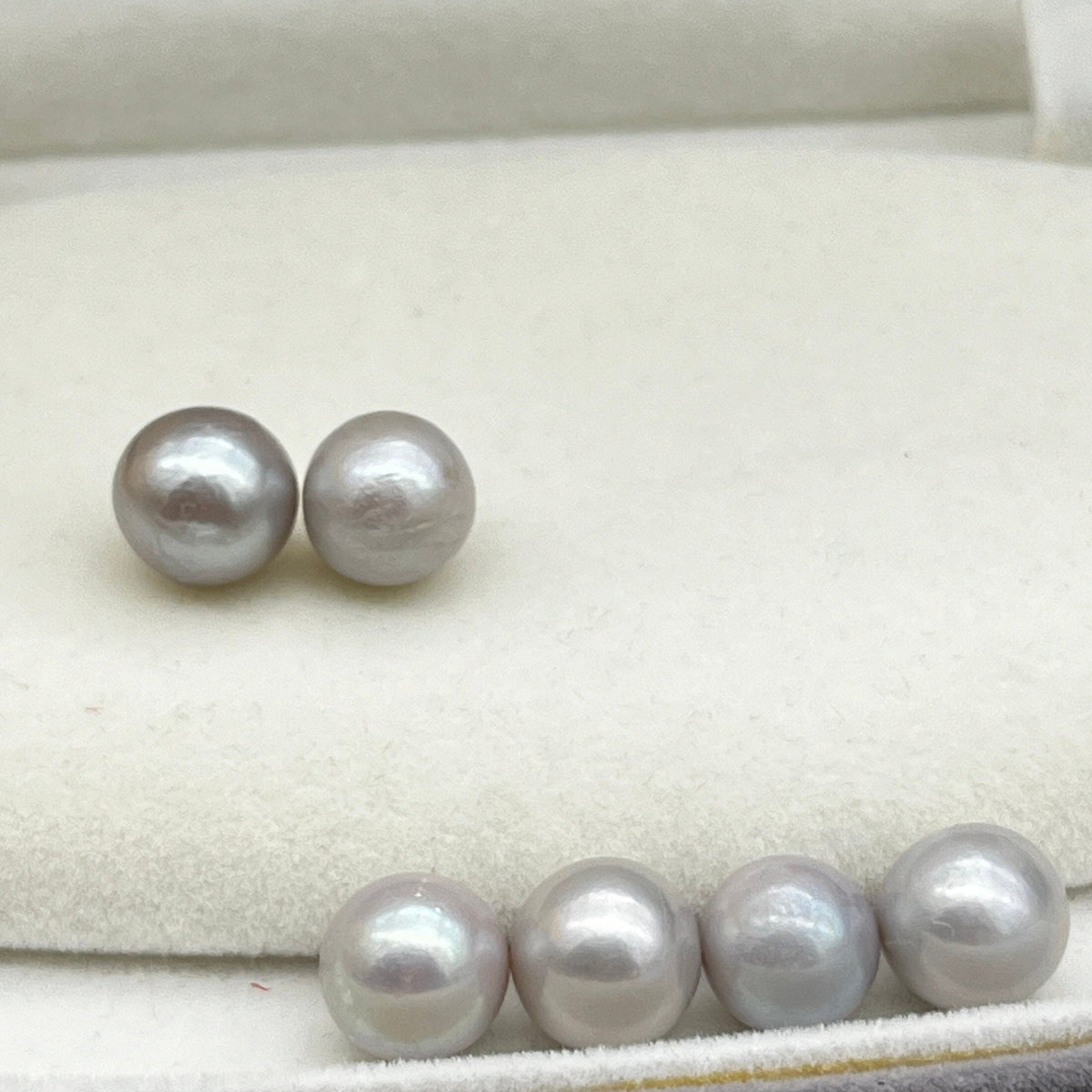4A 1pc 10-11mm Gray Round Freshwater Pearl
