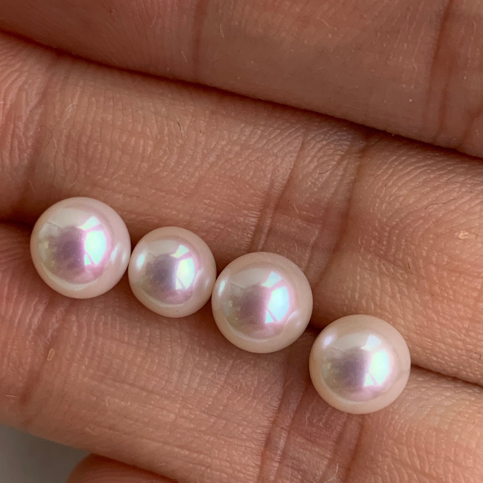 3A 1pc 6-7mm White Round Freshwater Pearl