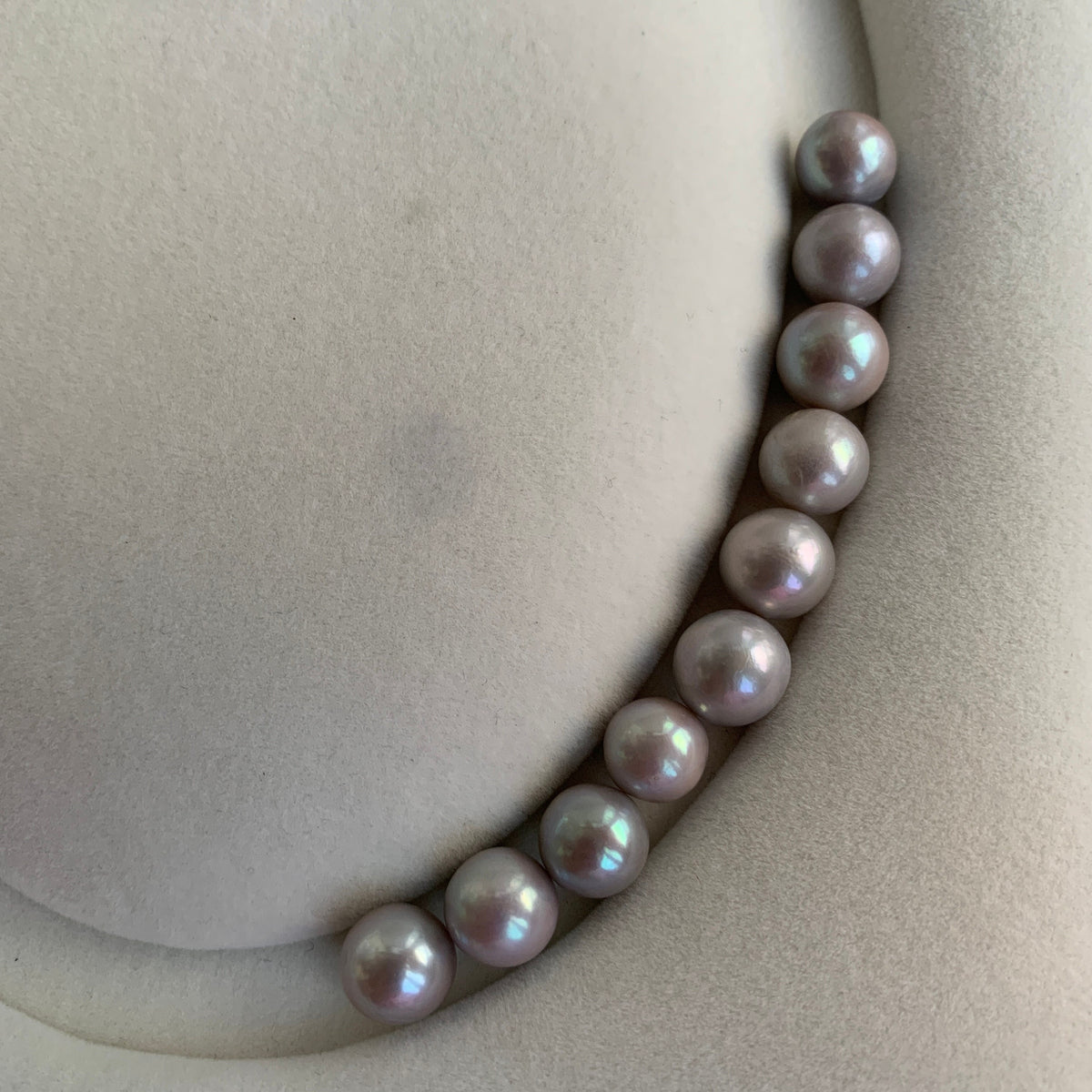 4A 1pc 10-11mm Gray Round Freshwater Pearl