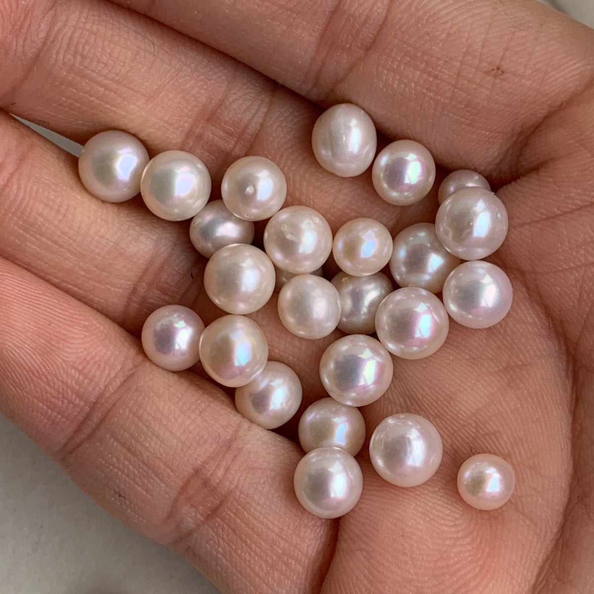 3A 1pc 6-7mm White Round Freshwater Pearl