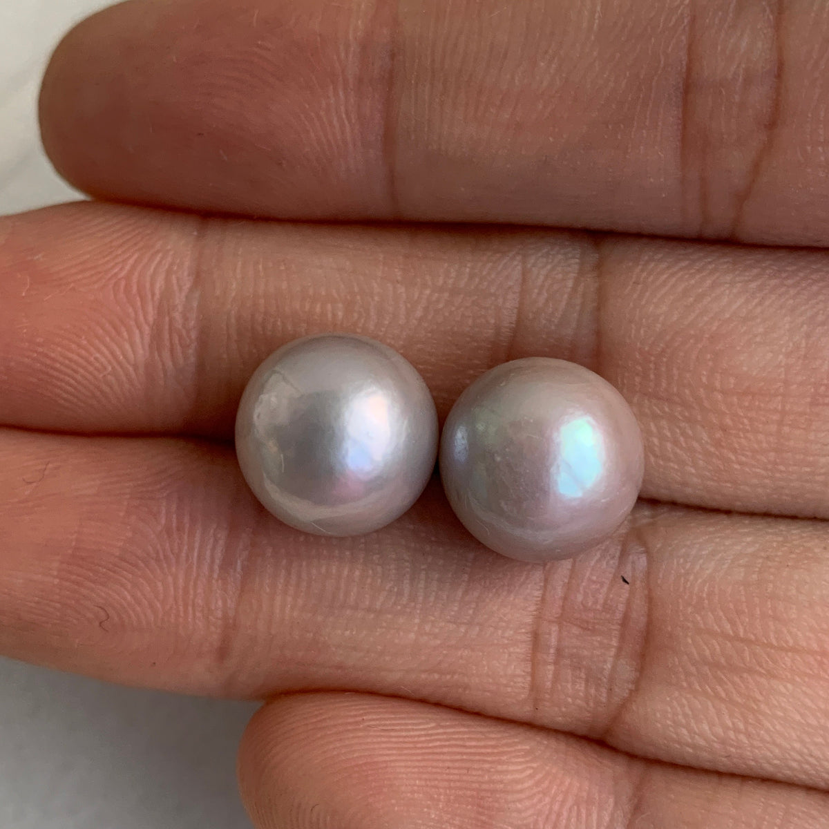 4A 1pc 10-11mm Gray Round Freshwater Pearl