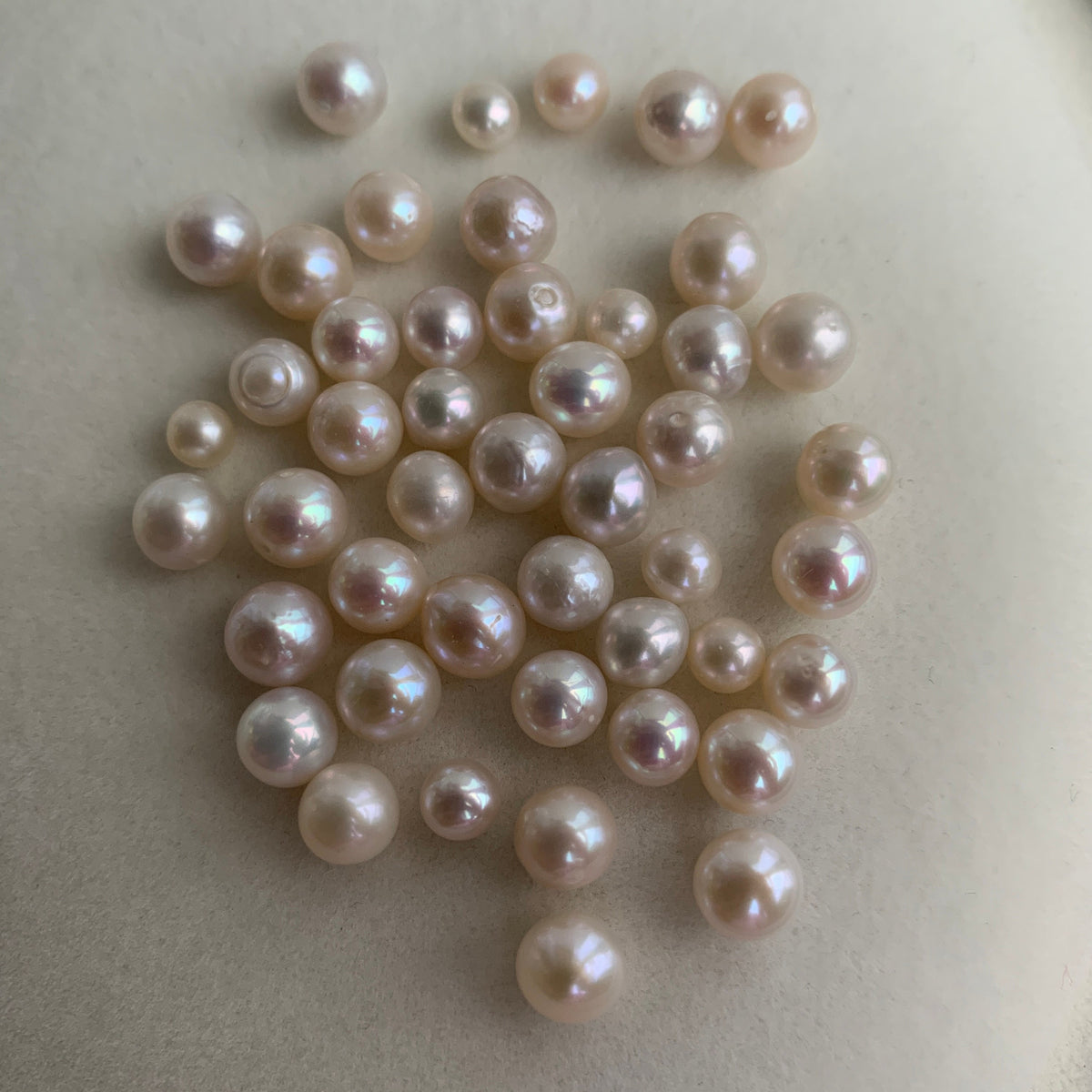3A 1pc 6-7mm White Round Freshwater Pearl