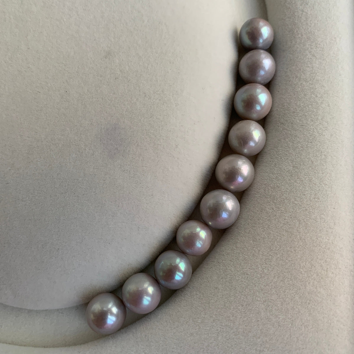 4A 1pc 10-11mm Gray Round Freshwater Pearl