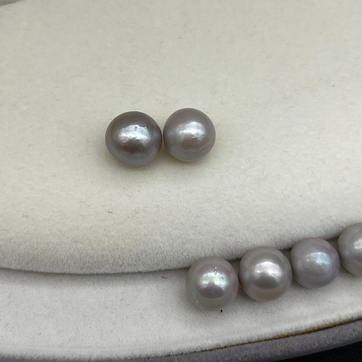 4A 1pc 10-11mm Gray Round Freshwater Pearl