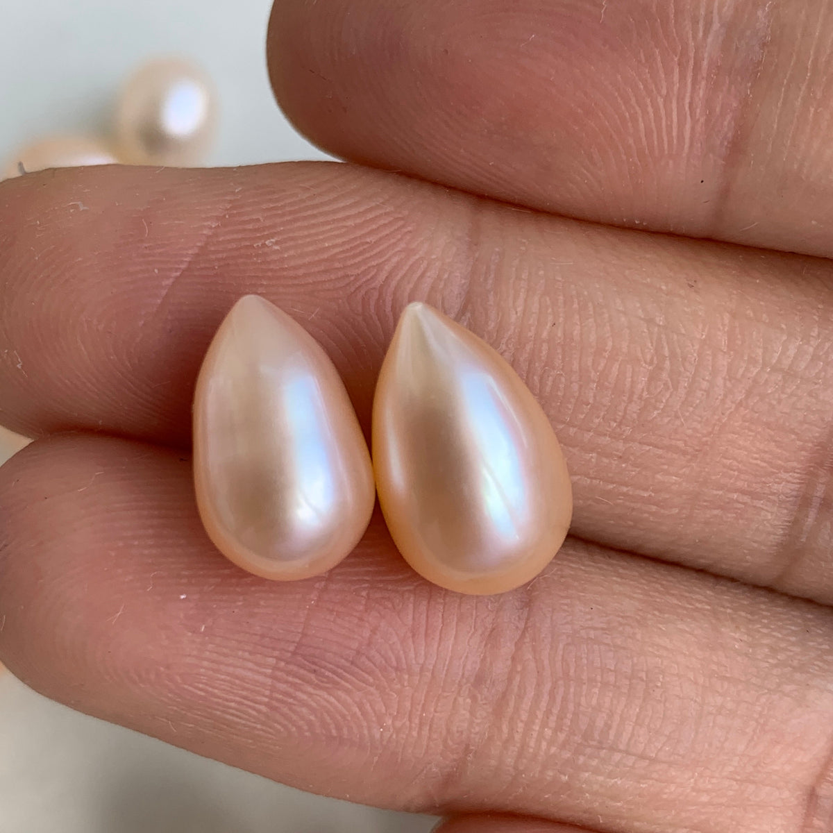 3A 1pc 8-9mm Pink Rice Pearl, Pink Oval Freshwater Pearls