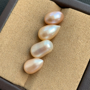 3A 1pc 8-9mm Pink Rice Pearl, Pink Oval Freshwater Pearls