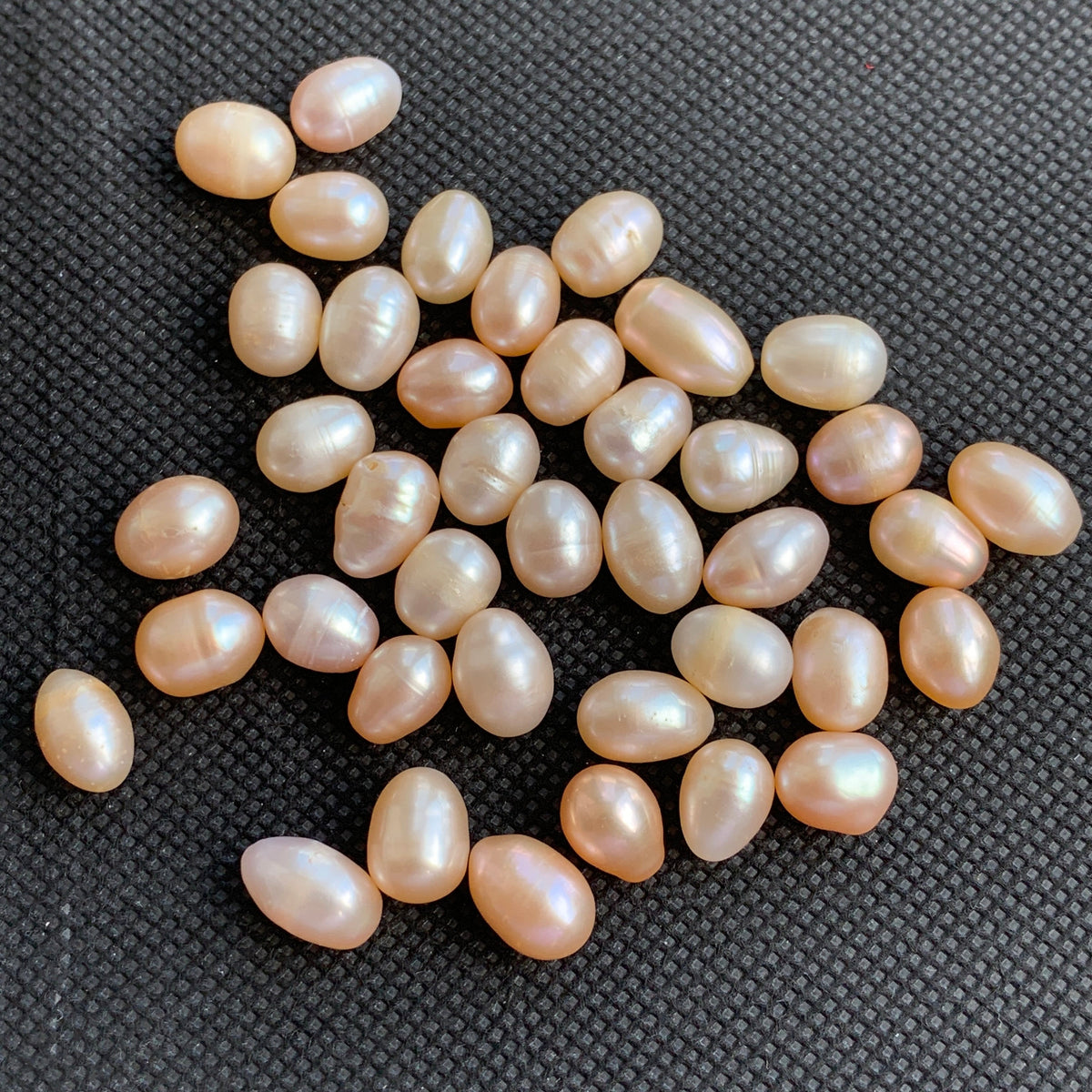 3A 1pc 8-9mm Pink Rice Pearl, Pink Oval Freshwater Pearls