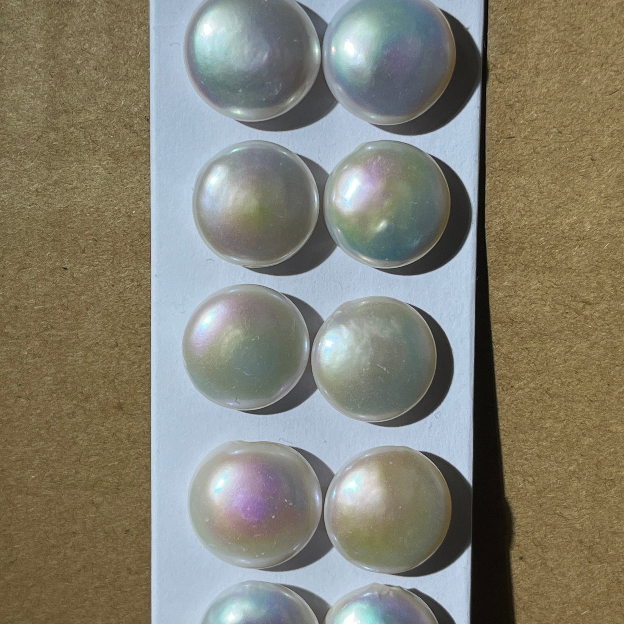 4A 2pcs 12-13mm Freshwater Coin Pearl