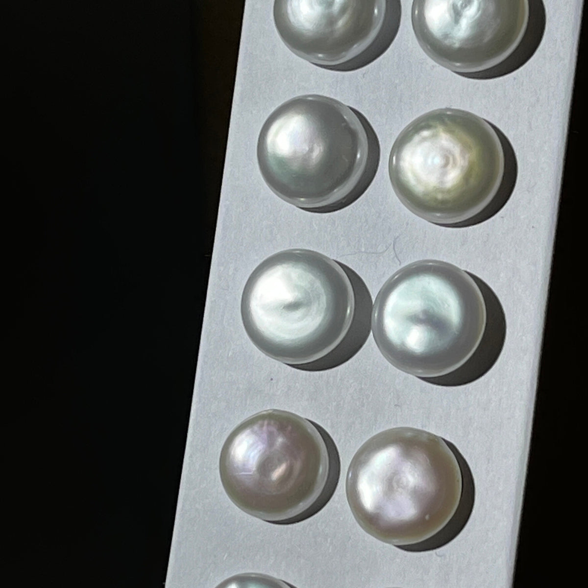 4A 2pcs 11-12mm Freshwater Coin Pearl