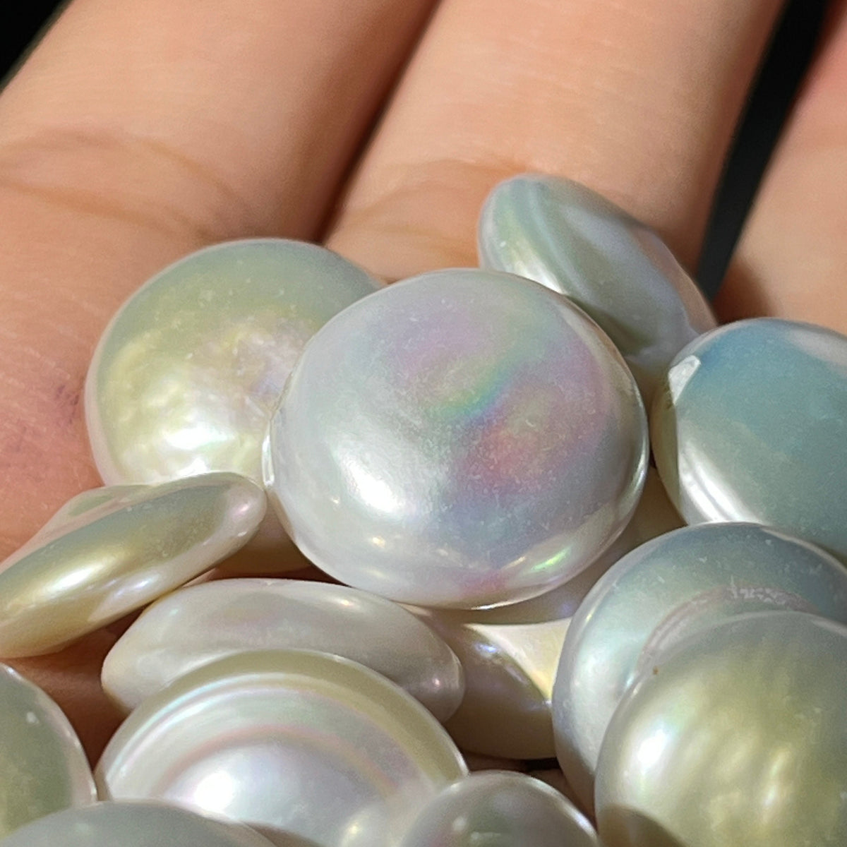 4A 2pcs 11-12mm Freshwater Coin Pearl