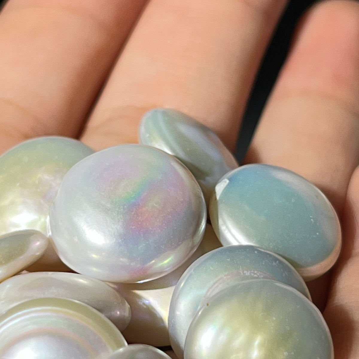 4A 2pcs 11-12mm Freshwater Coin Pearl