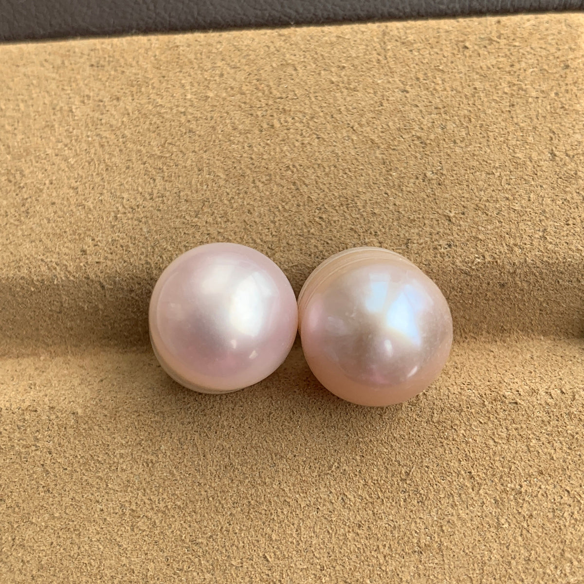 1A 1pc 10-12mm White Pinkish Round Pearl