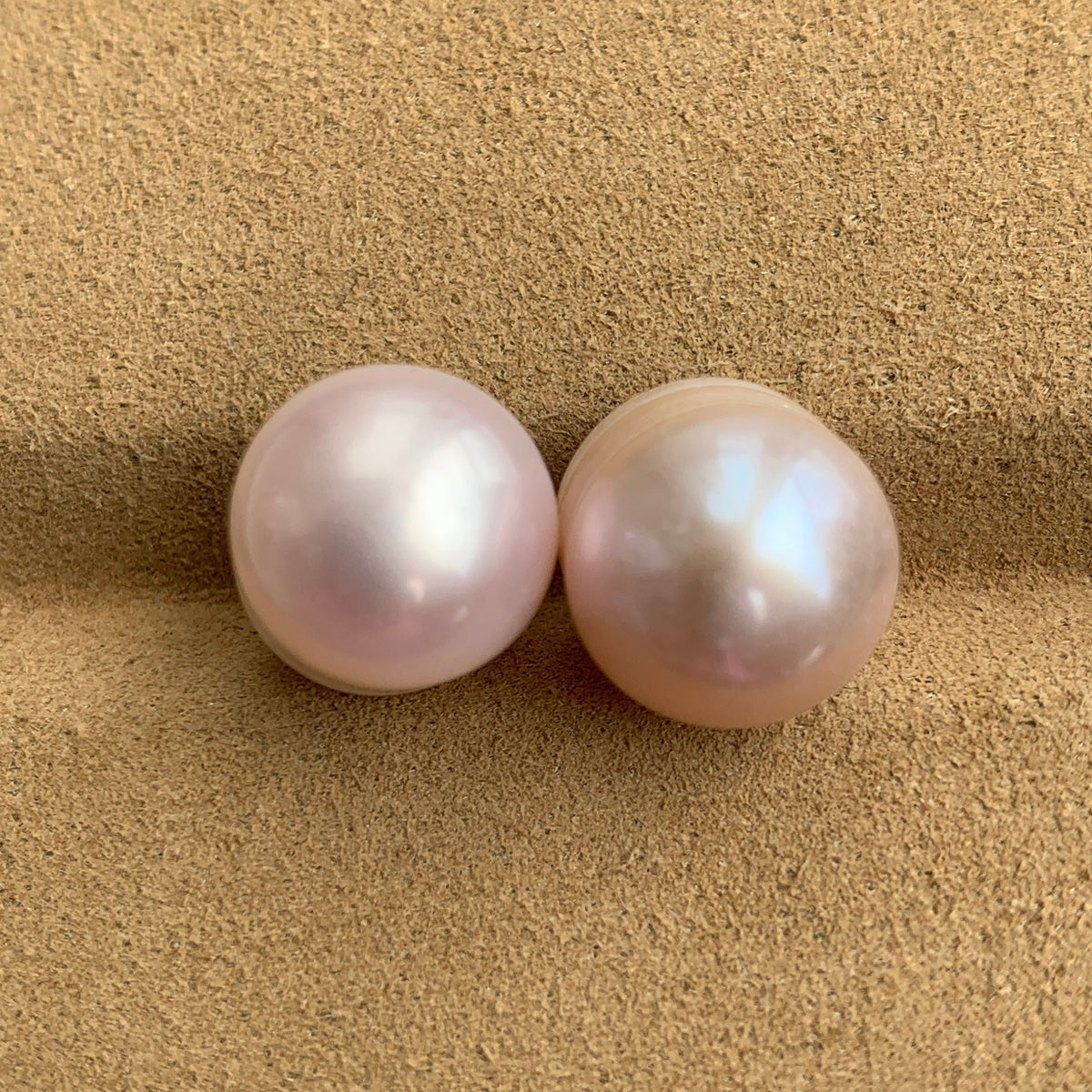 1A 1pc 10-12mm White Pinkish Round Pearl
