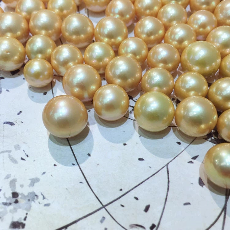 4A 1pc 7-13mm freshwater Dark gold pearls