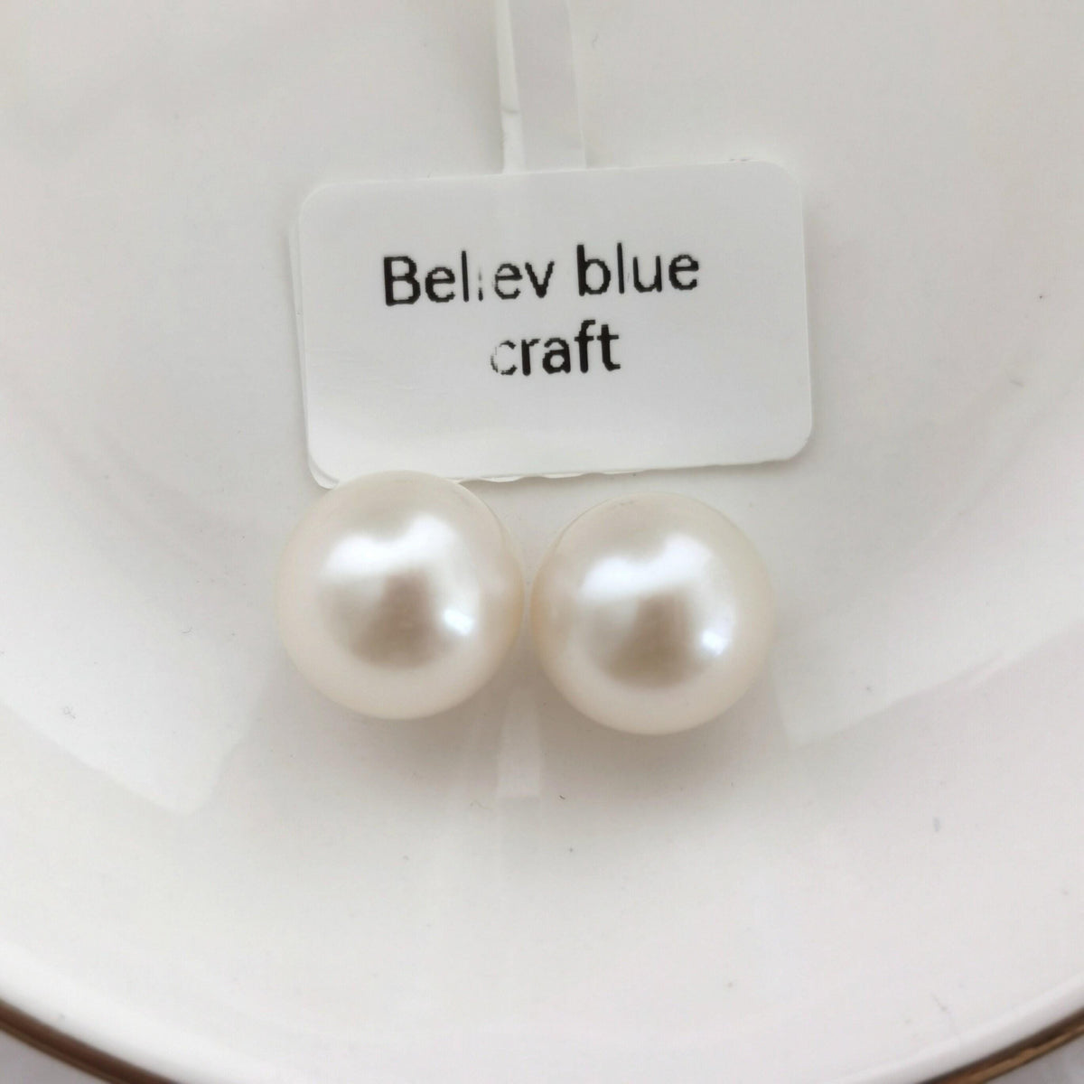 5A 1pc White round 2-12mm freshwater pearls