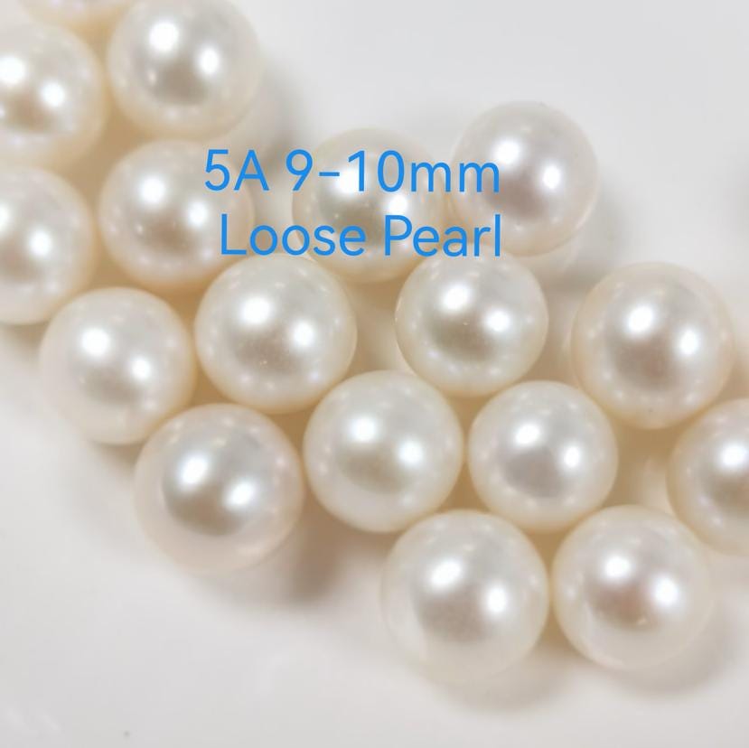 5A 1pc White round 2-12mm freshwater pearls