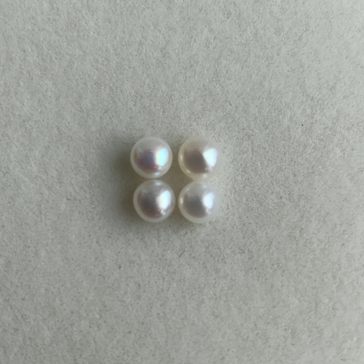 5A 1pc 4-4.5mm White Button Pearl